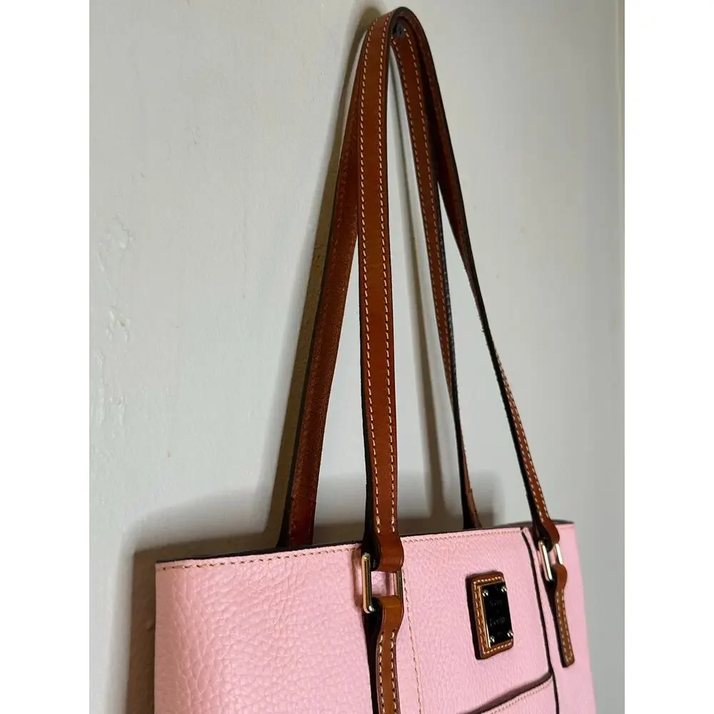 DOONEY & BOURKE Pale Pink Pebbled Leather Lexington Shopper Shoulder Bag